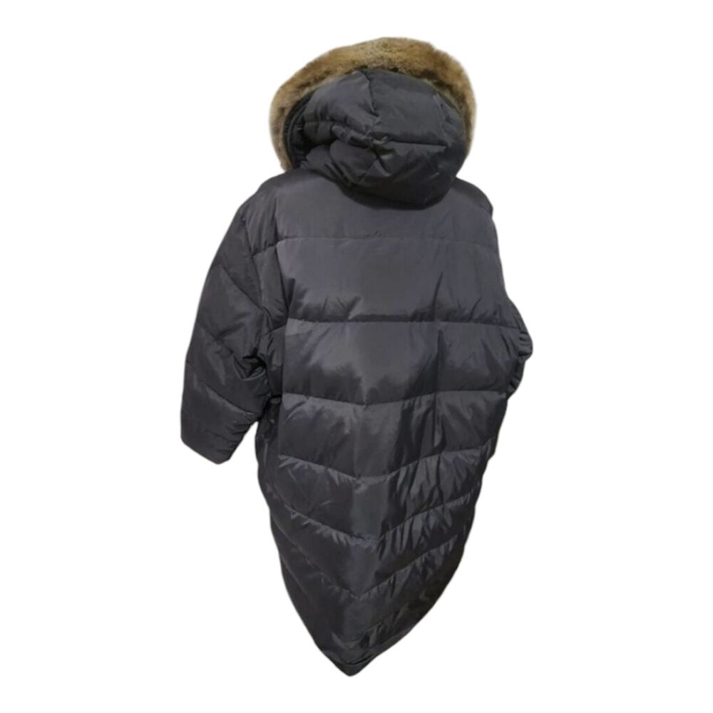 MICHAEL Kors steel Grey maxi long Faux fur hooded puffer coat plus‎ size 2X New - Picture 3 of 14